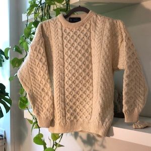 Aran Irish cable neck sweater